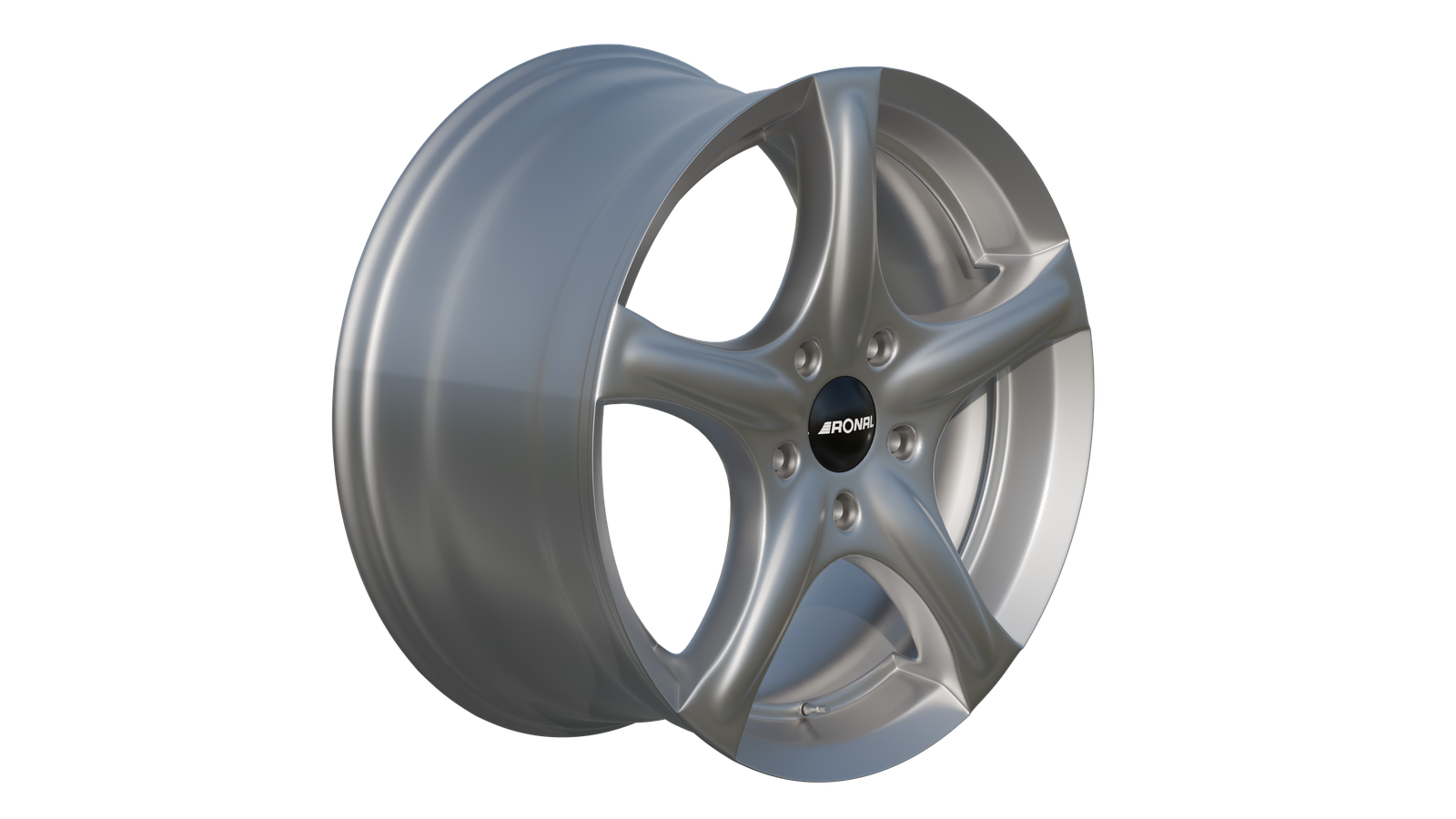 Ronal alloy wheel rim 3D model front view render