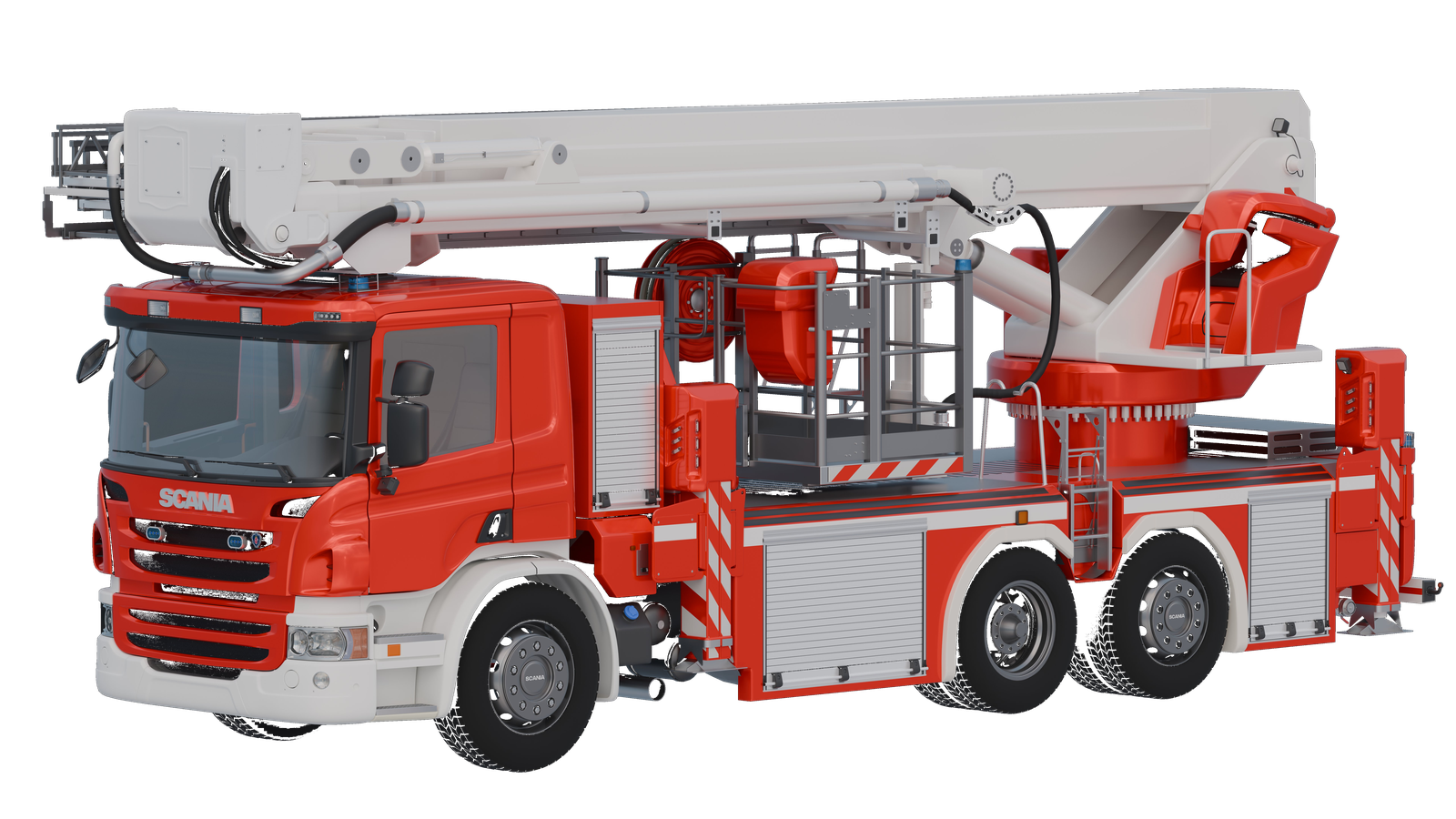 Scania P-series Fire Truck Lift 3D model