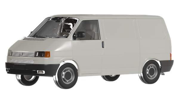 Volkswagen T4 pre-facelift cargo van 3D model thumbnail